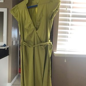 Express Lime Green size 4 wrap dress